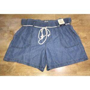 NWT St. John's Bay Women's Blue Jean‎ Stretch Waist Shorts Size XL Petite